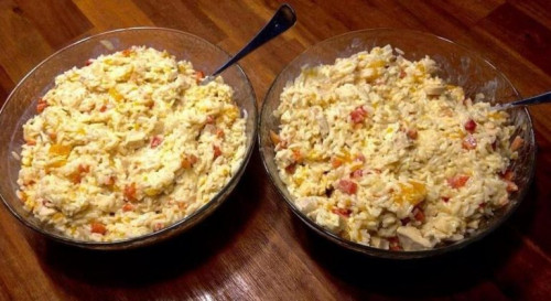 Curry Reissalat mit Hühnchen & Mandarinen